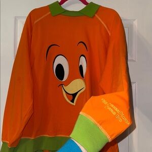 Disney Orange Bird Embroidered Long Sleeve Collar Shirt NWT